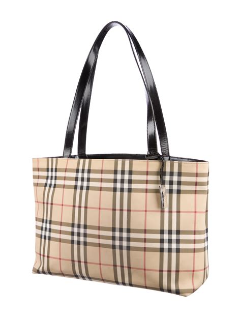 burberry check nylon tote|Burberry checked canvas tote bag.